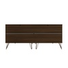 Manhattan Comfort Rockefeller 6-Drawer Double Low Dresser in Brown 155GMC5